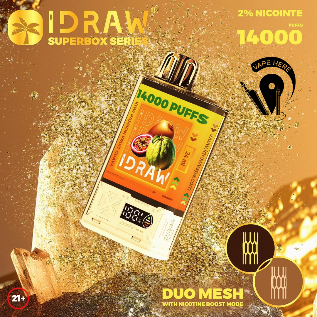 IDRAW SUPERBOX 14000 Puffs Disposable Vape UAE Dubai
